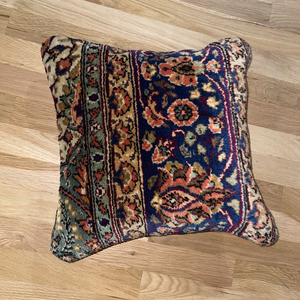 16”x16” OLD KILIM Pillow Cover ,Handknotted pillow, pillow Wool Rug cover New